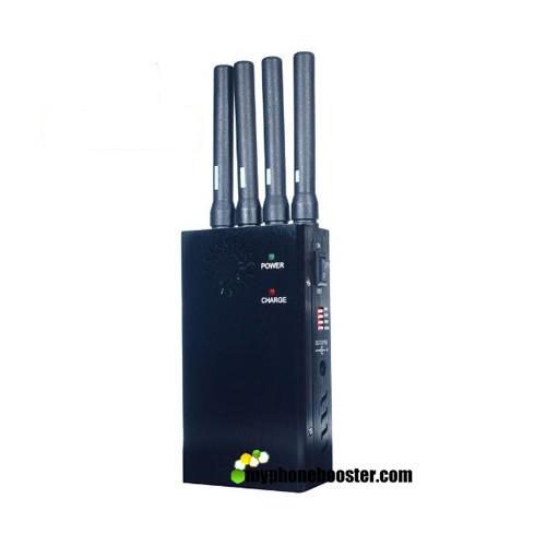 2w 4 Stout Antennas Handheld Cellphone Jammer Blocker Shield GSM 3G Wifi GPS