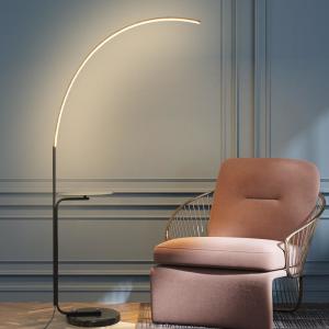 China Iron Aluminum Bedroom Led Modern Floor Light Smart Adjustable Black Standing Lamp factory