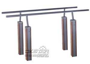 China outdoor exercise equipments WPC materials based double bar with TUV certificates factory