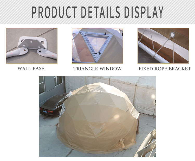9m Geodesic Dome Camping Tent Luxury PVDF Gabric Outdoor PVC