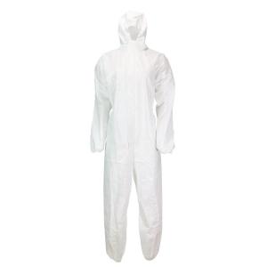 China 75g Industrial PPE Equipment Elastic Disposable Microporous Coveralls factory