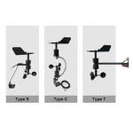 IP64 Protection level BGT DC 5V 0-5V T Type anemometers and vanes for Weather