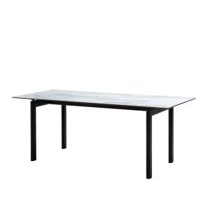 China Customized 900mm Ceramic Grey Dining Table with Contemporary Style DT-996-180 factory