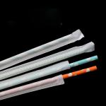 100pcs pack 6mm diameter individual packing paper straws food safe ink printing