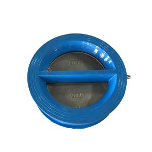 China DN40 - DN600 Swing Type Check Valve Dual Plate Rubber Sandwich Spring Loaded factory