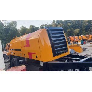 China Cylinder Refurbished Concrete Trailer Pump diesel Stationary Concrete Pump on sale