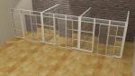 Office Space Separation Modern Glass Partition With Sliding Door