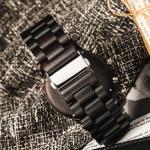 Custom Made Ebony Wooden Quartz Watch Luminous Calendar Casual Business