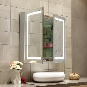 China Mirrored Cabinets in Europe Cabinet Style Customized Single/Double Door LED Mirror Cabinet factory
