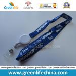 Breakaway neckwear smooth polyester custom printed satin lanyard and round badge