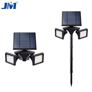 China Waterproof Garden Solar Ground Flood Lights IP65 3.5W Dual Head High Brightness factory