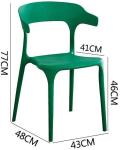 Plastic Dining Chair , One Piece Environmental Protection Stacked Pp Seat