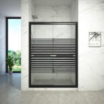 Thickness 6mm Clear Sliding Glass Shower Doors For Hotels