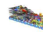 Colorful Kids Indoor Playground Slide Equipment With Trampoline KPT180301T5