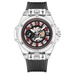 Fashion Japanese Quartz Crystal Watch Waterproof Transparent Silicone Lovers
