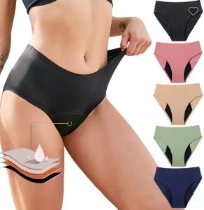 China Proof Overnight Period Panties Underwear Plus Size High Waist Seamless Menstrual Panties factory
