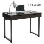 Black Modern Office Table Writing Desk With Drawers Study Home Office Furniture