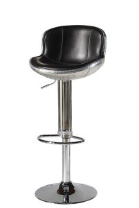 China Aluminium Black Counter Height Stools / Chairs , Counter Height Swivel Stools With Backs factory