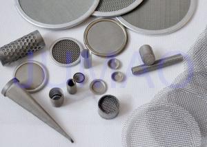 China Oil Stainless Steel Sintered Filter Elements 1 - 100 Micron With 5-Ply Layers factory