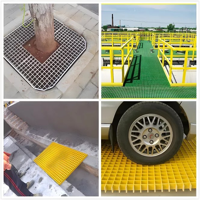 Water Plant Breeding Fibreglass Reinforced Plastic Grating Yellow Grate Flooring