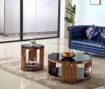 Modern Luxury Stylish Tea Table Gold Round Coffee Table Set Living Room