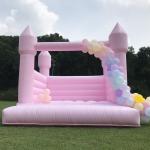 Wedding Pastel Pink Inflatable Bouncy Jump Castle Ball Pit Mini White Bounce