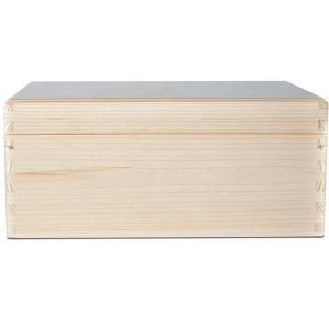China Customized Large Lidded Wooden Box Toy Keepsake Plain Unpainted factory