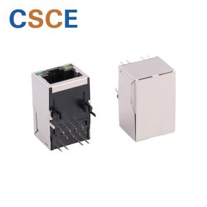 China Black Color RJ45 Connector Transformer Housing Material PBT / PA66 / PA46 factory