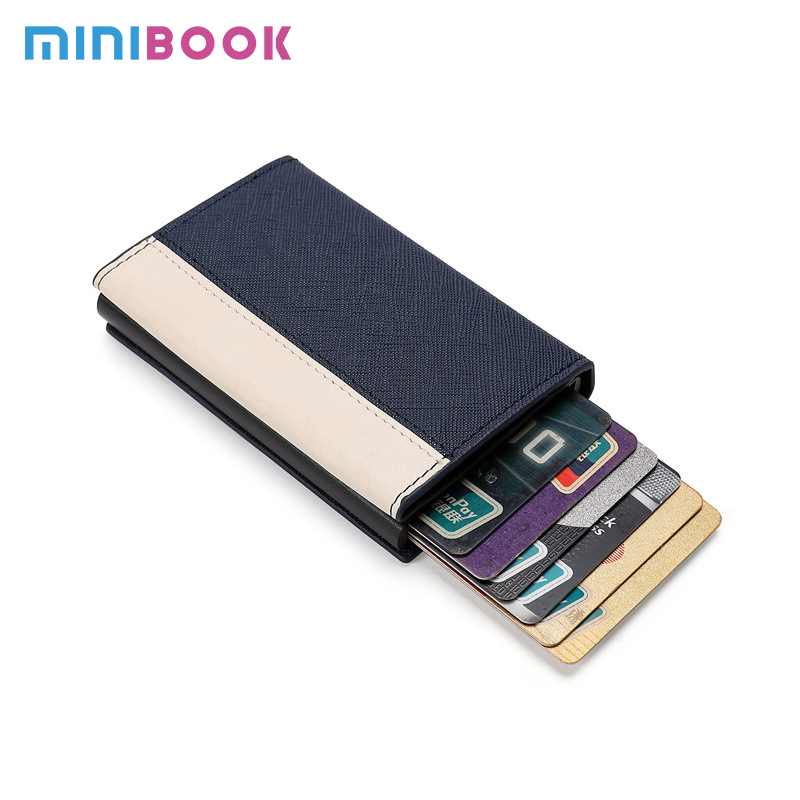 Custom Logo Avaliable Credit Card Holder with RFID Blocking and Banknote Compartment