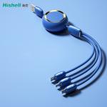 Retractable Mobile Phone Charging Cable 3 In 1 For Office Home