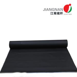 China 1000mm Width Thermal Insulation Materials 0.8mm Black Pu Coated Fiberglass Fabric factory