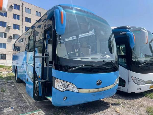 Used Bus And Coach 39 Seats Yuchai Engine 245hp 2015 Year Blue Color Rare Engine