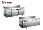 0.4L Industrial Catering Fridge Stiainless Steel Under Counter With Backsplash