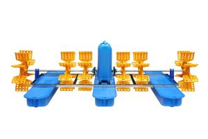 China 4HP / 3KW Paddle wheel fish pond aerator 8 impeller 4Float factory