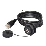 1.5A Waterproof Panel Mount Connector IP67 USB2.0 Male To Female Cable Assembly