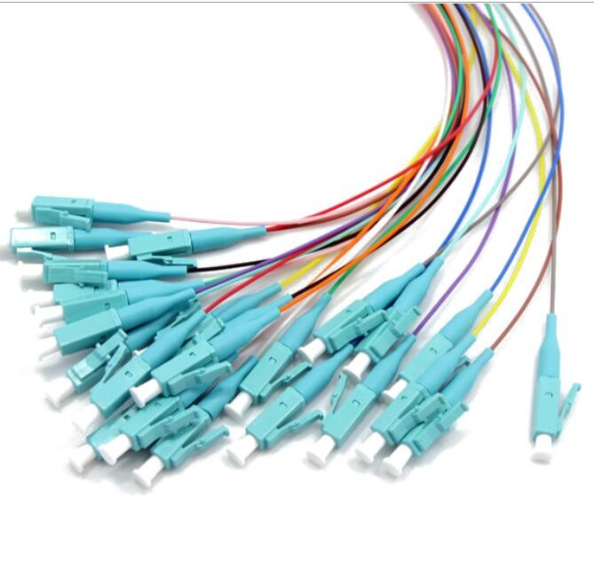OM3 24 Core MM Fiber Optic MPO , 0.9mm MPO To LC Fiber Cable