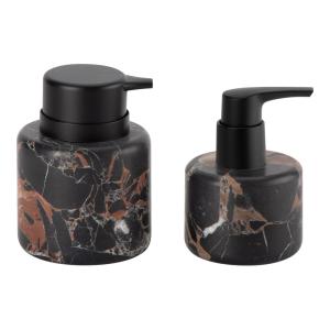 China Marble Bathroom Soap Dispenser Athens Golden Flowers Bathroom Set For Home Liquid Soap Dispensers Lotion Pump Bottle factory