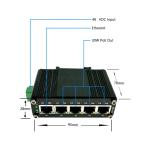 Mini Industrial 5 Port 10/100TX Compact Ethernet Switch DIN Rail / Wall Mount