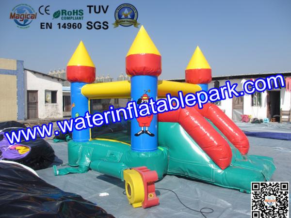 EN71 Mini Inflatable Bounce House Slide Combo For Kids Party