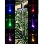 Color Changing Waterproof 7.5" Solar Cross Garden Stake