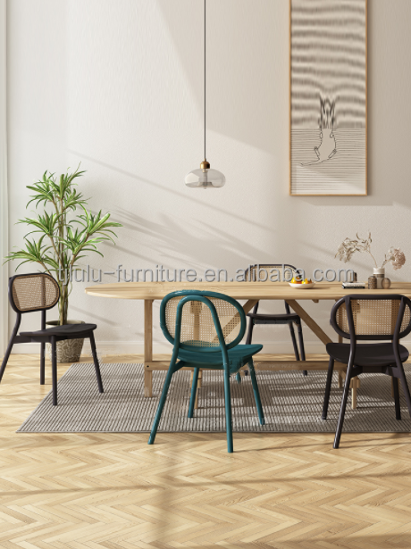 Experience the Perfect Blend of Classic and Modern with Fabric Covered Wood Dining Chair in Italian Style