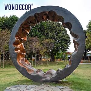 China Large Outdoor Public Art Abstract Copper Ring Sculpture factory