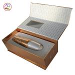Boutique Makeup Packaging Boxes Gold Color Plastic Insert OEM Service