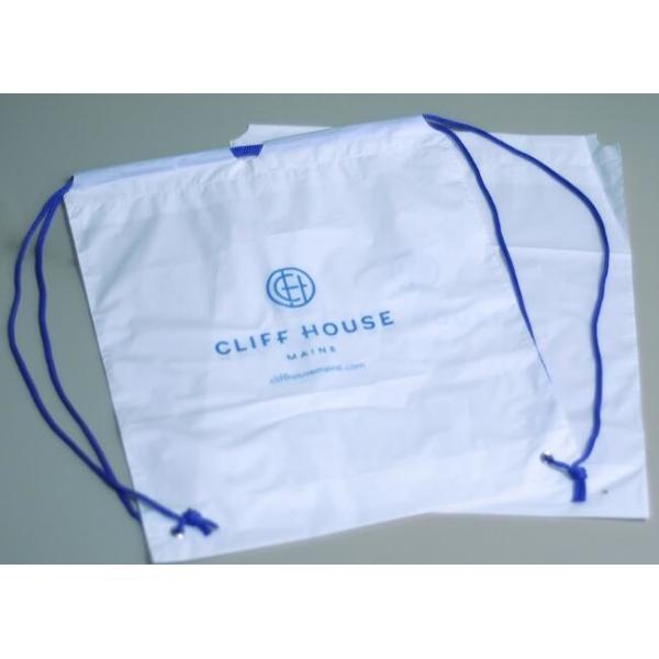 Biodegradable drawstring laundry poly bag with printing,Logo Printed Poly