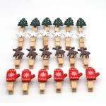 Christmas Clips, Customized Shaped Wood Clothespins for DIY Craft, Wood Clips