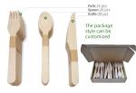 Custom Size Compostable Wooden Cutlery Disposable Wood 140mm Knife