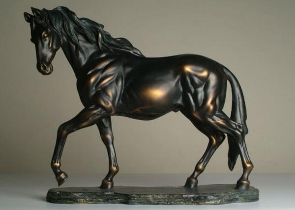 Life Size Antique Bronze Horse Sculptures , Hotel Decoration Outdoor Horse
