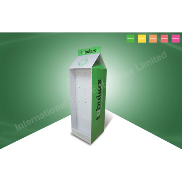 Custom Retail Walmart Pos Cardboard Display With Hooks , Fluorescent Printing Ink