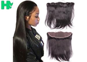 China Smooth Human Hair Closure 13*4 Lace Frontal Closure Straight Natural Black 8A factory
