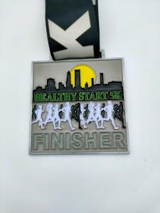 China 75mm Finisher Medals For 5k , Die Casting Personalised Running Medals factory